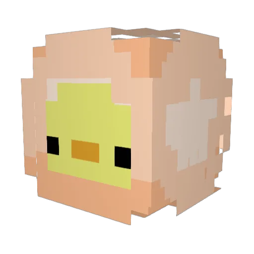 BreadCat_4000 Minecraft avatar head, 3D render