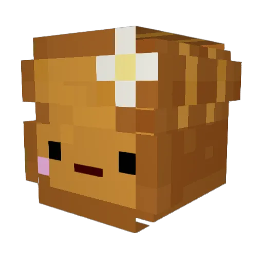 BreadCrumbMiner Minecraft avatar head, 3D render