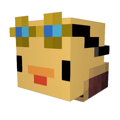 BreadDevourer Minecraft avatar head, 3D render