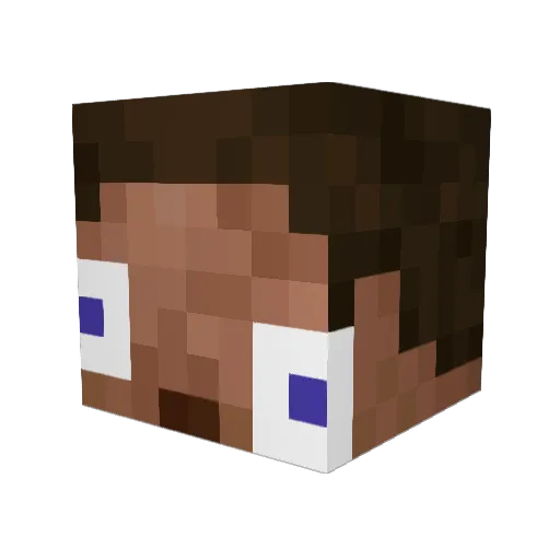 BreadGames1 Minecraft avatar head, 3D render