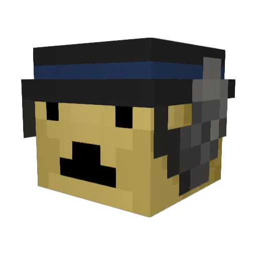 BreadGoat Minecraft avatar head, 3D render