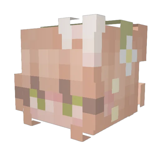 BreadHeadd3 Minecraft avatar head, 3D render