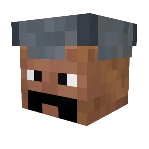 BreadIsPan Minecraft avatar head, 3D render