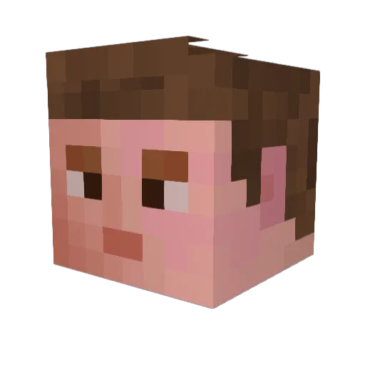 BreadMount Minecraft avatar head, 3D render