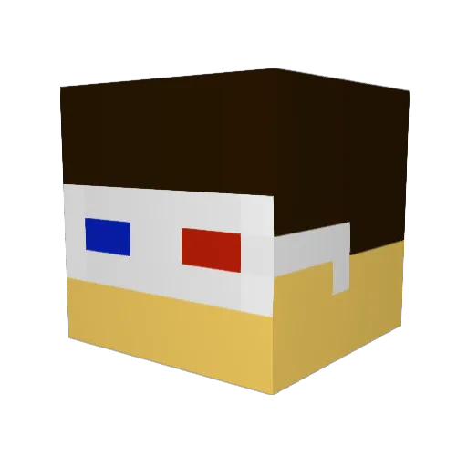 BreadNyasha Minecraft avatar head, 3D render