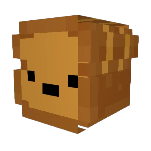 BreadOnAPlate Minecraft avatar head, 3D render