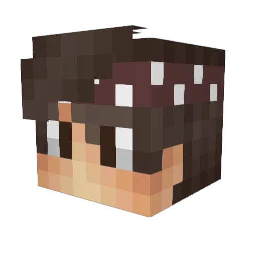 BreadPuppet Minecraft avatar head, 3D render