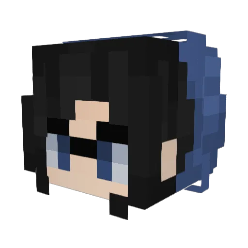BreadedMilk Minecraft avatar head, 3D render