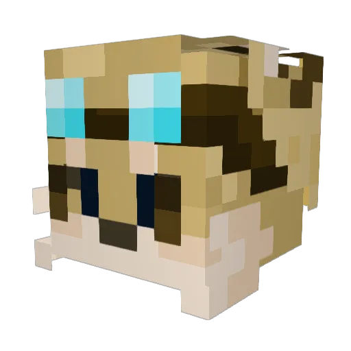 BreadloafYT Minecraft avatar head, 3D render