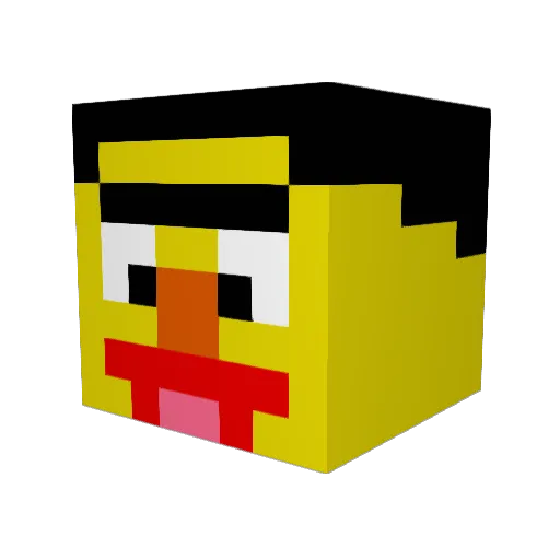 Breadseas Minecraft avatar head, 3D render