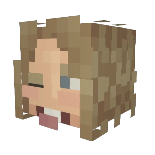 Breadstuff Minecraft avatar head, 3D render