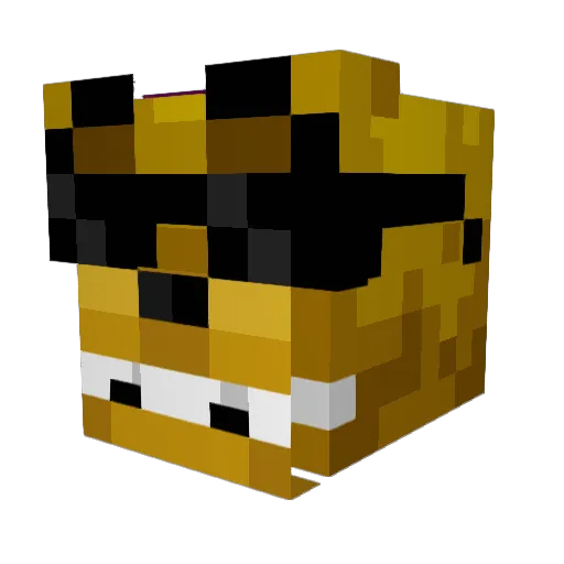 BreadyFredBear Minecraft avatar head, 3D render