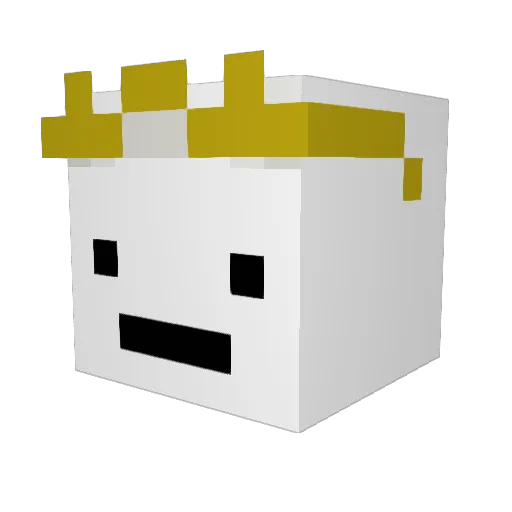 BreadysReadys Minecraft avatar head, 3D render