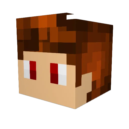 BreakDancerHD Minecraft avatar head, 3D render