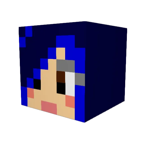 Breakabit Minecraft avatar head, 3D render