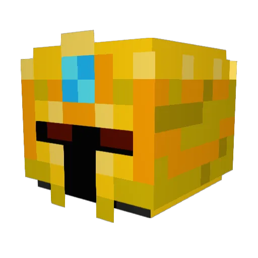 Breakaqe Minecraft avatar head, 3D render