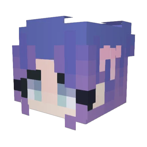 Breakdances Minecraft avatar head, 3D render