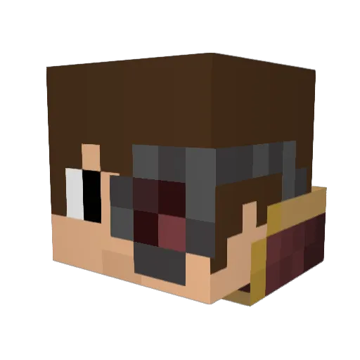 Breaker117 Minecraft avatar head, 3D render