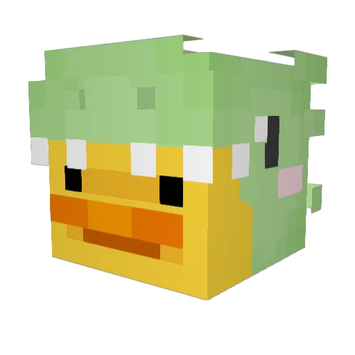 BreakfastDino27 Minecraft avatar head, 3D render