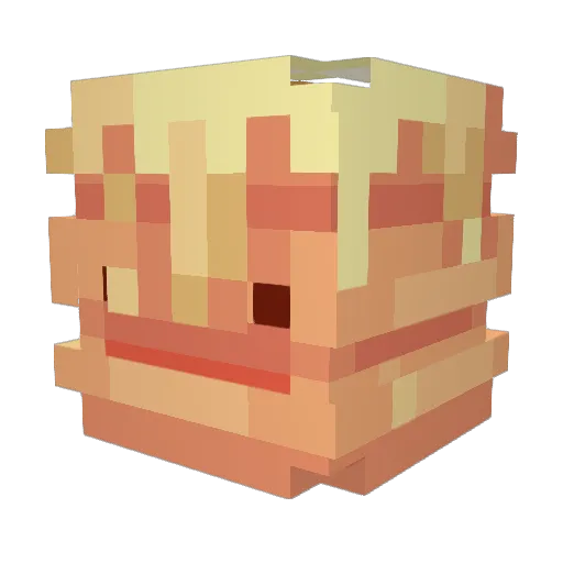 Breakfastman Minecraft avatar head, 3D render