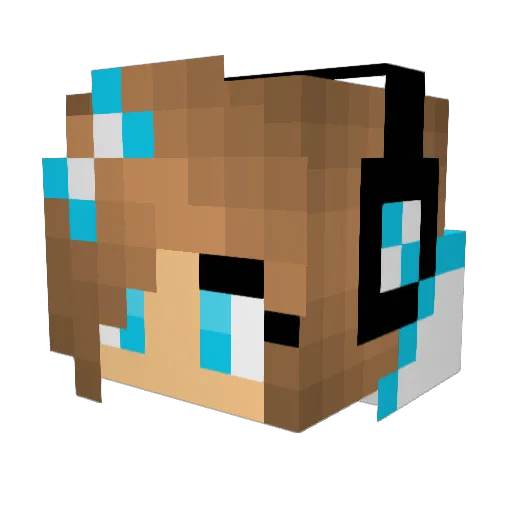 Breaki21 Minecraft avatar head, 3D render