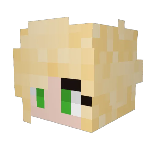 BreakinZombies Minecraft avatar head, 3D render