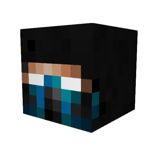 BreakingBadger Minecraft avatar head, 3D render