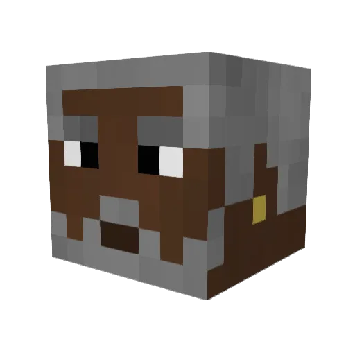 BreakingBread Minecraft avatar head, 3D render