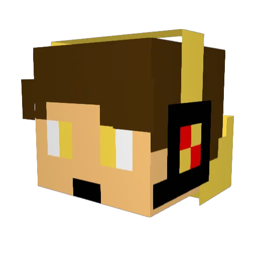 Breakout_mc Minecraft avatar head, 3D render