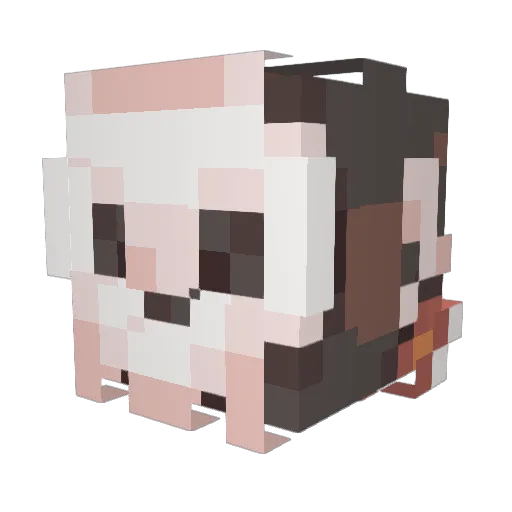 Breaksfast Minecraft avatar head, 3D render
