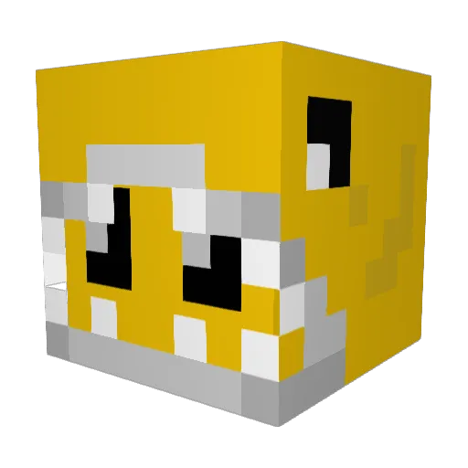 Bream Minecraft avatar head, 3D render