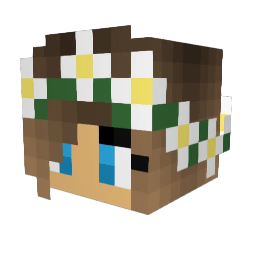 Breanna_2 Minecraft avatar head, 3D render