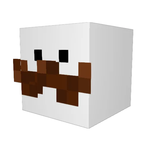 Breath02 Minecraft avatar head, 3D render