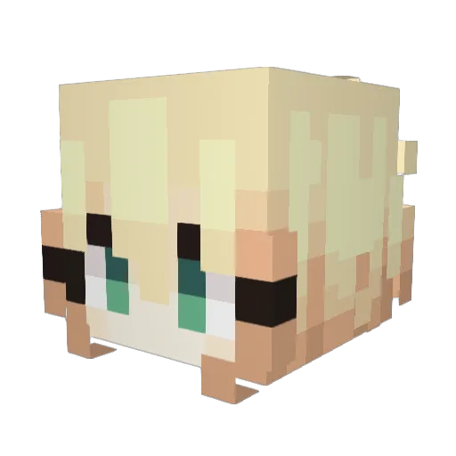 Breathe8 Minecraft avatar head, 3D render