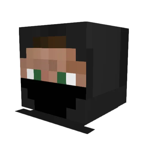 BreathingSpace Minecraft avatar head, 3D render