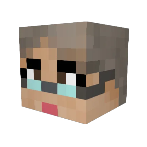 Brecks21 Minecraft avatar head, 3D render