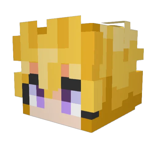 BredIsASimp Minecraft avatar head, 3D render