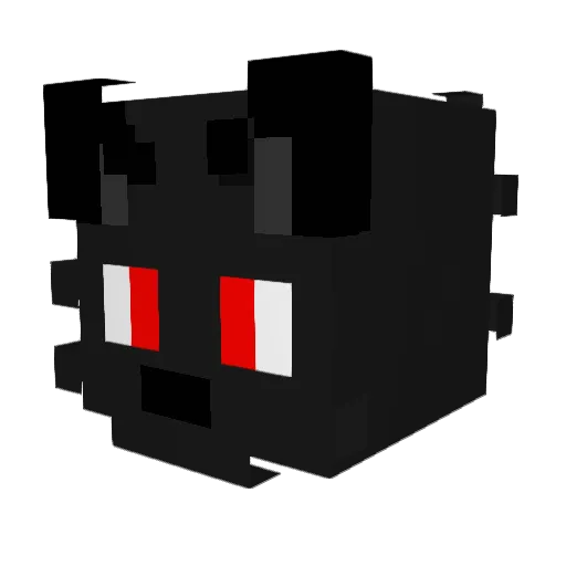 BreddaWolf Minecraft avatar head, 3D render