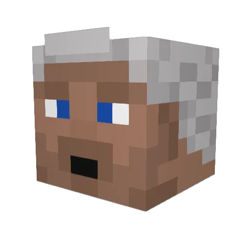 Bredger Minecraft avatar head, 3D render