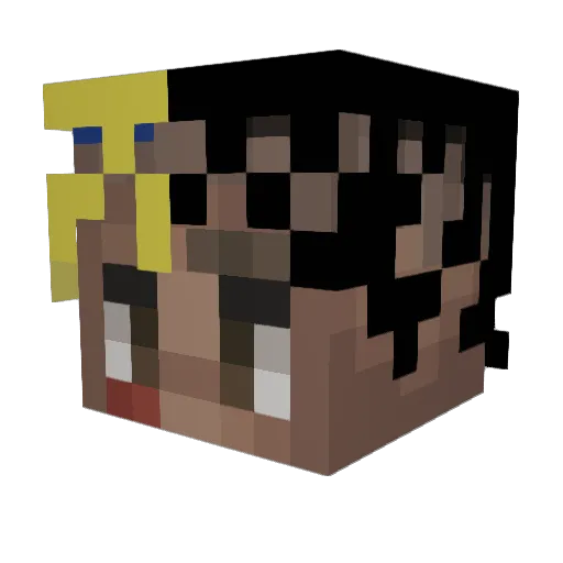 Bredsten6 Minecraft avatar head, 3D render