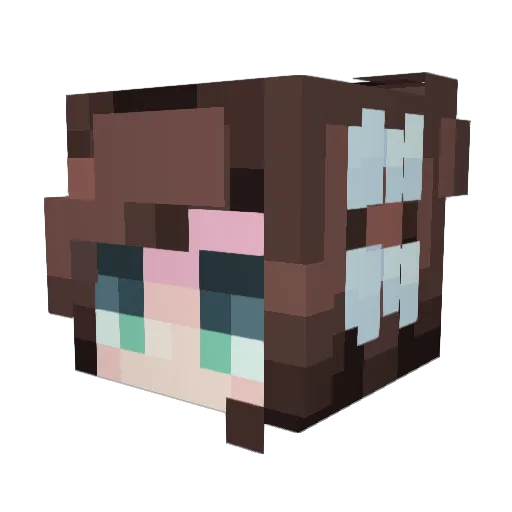 Bree72 Minecraft avatar head, 3D render