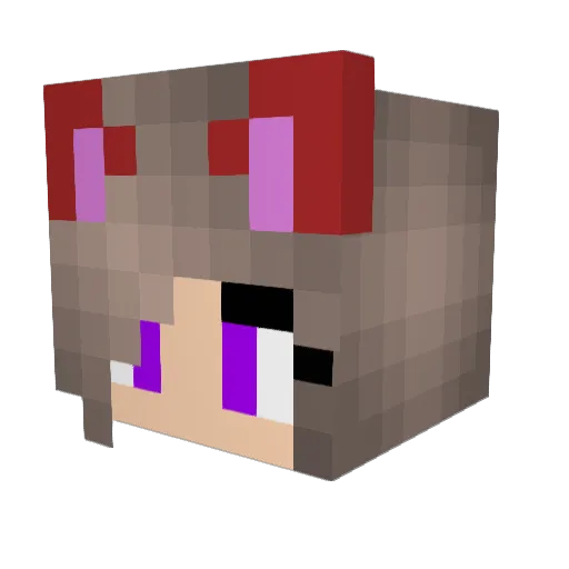 Breeanan Minecraft avatar head, 3D render
