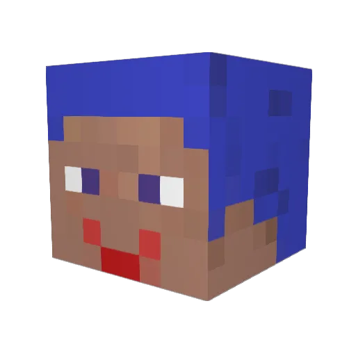 Breecatz Minecraft avatar head, 3D render