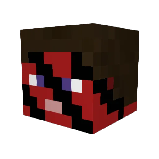Breeluc Minecraft avatar head, 3D render