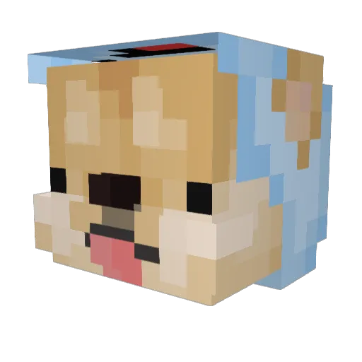 Breesly Minecraft avatar head, 3D render