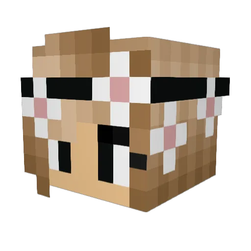 BreexRose Minecraft avatar head, 3D render