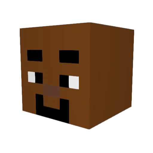 Breeyxor Minecraft avatar head, 3D render
