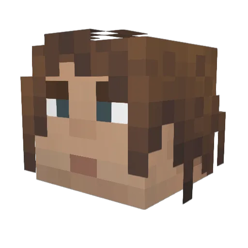 Breezi3 Minecraft avatar head, 3D render