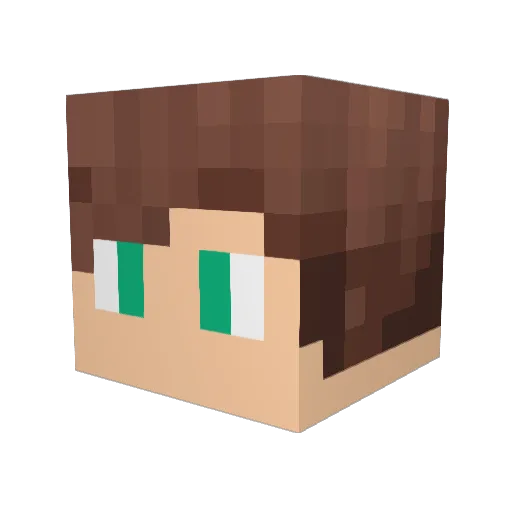Breeziee Minecraft avatar head, 3D render