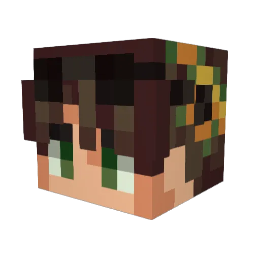 Breezium Minecraft avatar head, 3D render